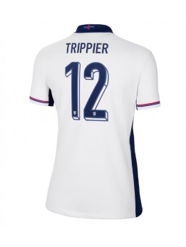 Billige England Kieran Trippier #12 Hjemmedrakt Dame EM 2024 Kortermet